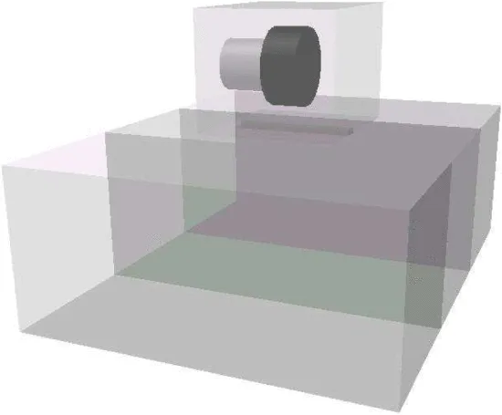 Fig. 2. Bandstop structure using dielectric resonators in a rectangular waveguide enclosure.