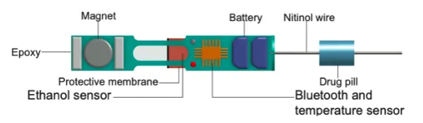 Image 1: A diagram of the alcohol monitoring technology.